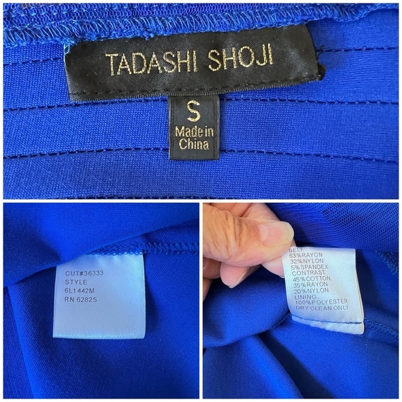 TADASHI SHOJI DRESS S BLOUSON FITTED LACE WEDDING MOTHER OF BRIDE GROOM  ELEGANT - Picture 12 of 12